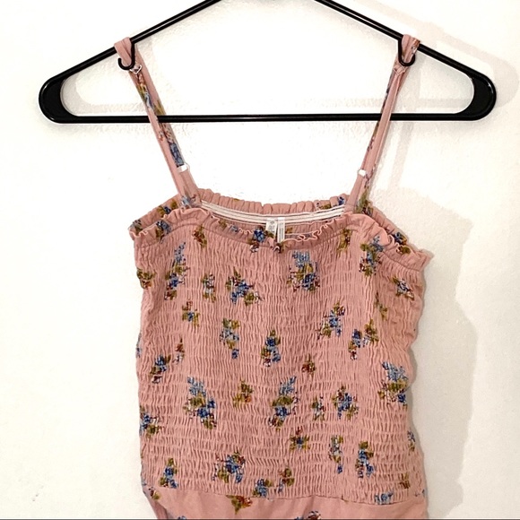 Out from Under Smocked Floral Bodysuit Small - Picture 6 of 9